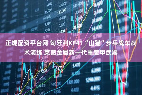 正规配资平台网 匈牙利KF41“山猫”步兵战车战术演练 莱茵金属新一代重装甲武器
